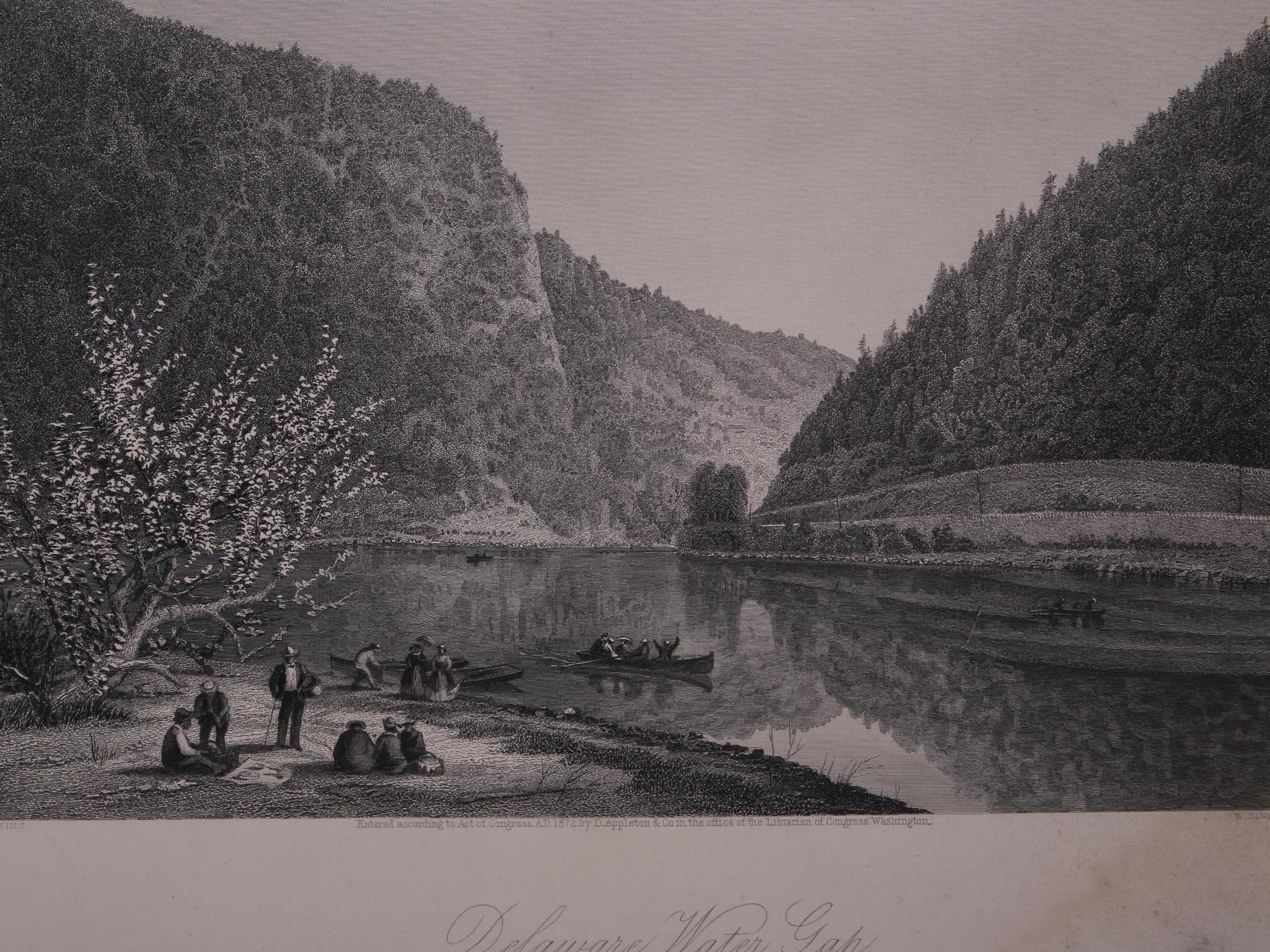 ANTIQUE 19TH CENTURY AMERICAN LANDSCAPE ETCHINGS PIC-6
